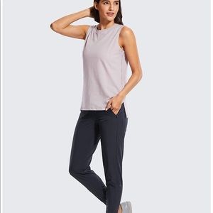 CRZ YOGA Women's Double Layer Athletic Joggers